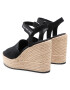 Calvin Klein Espadrile Wedge Sandal Ankle Clip Su YW0YW00571 Negru - Pled.ro