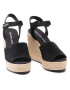 Calvin Klein Espadrile Wedge Sandal Ankle Clip Su YW0YW00571 Negru - Pled.ro