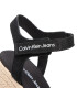 Calvin Klein Espadrile Wedge Sandal Ankle Clip Su YW0YW00571 Negru - Pled.ro