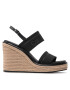 Calvin Klein Espadrile Wedge Sndl 70 He HW0HW00690 Negru - Pled.ro