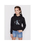 Calvin Klein Jeans Bluză Monogran Applique Hoodie IG0IG00987 Negru Regular Fit - Pled.ro