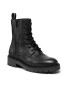 Calvin Klein Jeans Botine Combat Mid Laceup Boot W Zip YW0YW00417 Negru - Pled.ro