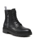 Calvin Klein Jeans Cizme Combat Mid Laceup Boot W Zip YM0YM00262 Negru - Pled.ro