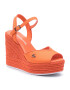 Calvin Klein Jeans Espadrile Wedge Sandal Ankle Strap YW0YW00121 Portocaliu - Pled.ro