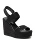 Calvin Klein Jeans Espadrile Wedge Sandal Sling Co YW0YW00034 Negru - Pled.ro