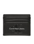 Calvin Klein Jeans Etui pentru carduri Sculpted Cardholder 6 Cc Mono K60K610356 Negru - Pled.ro