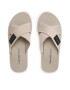 Calvin Klein Jeans Flip flop Prefresato Crisscros Badge YM0YM00641 Écru - Pled.ro