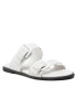 Calvin Klein Jeans Șlapi Flat Sandal Twostraps Rub YW0YW00537 Alb - Pled.ro