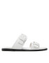 Calvin Klein Jeans Șlapi Flat Sandal Twostraps Rub YW0YW00537 Alb - Pled.ro