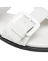 Calvin Klein Jeans Șlapi Flat Sandal Twostraps Rub YW0YW00537 Alb - Pled.ro