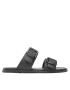 Calvin Klein Jeans Șlapi Flat Sandal Twostrips Rub YW0YW00537 Negru - Pled.ro