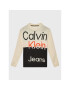 Calvin Klein Jeans Pulover IB0IB01364 Bej Regular Fit - Pled.ro