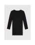 Calvin Klein Jeans Rochie de zi Fantasy Rib Ls Knit IG0IG01056 Negru Regular Fit - Pled.ro