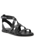 Calvin Klein Jeans Sandale Flat Sandal Strappy Lth YW0YW00547 Negru - Pled.ro