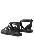 Calvin Klein Jeans Sandale Flat Sandal Strappy Lth YW0YW00547 Negru - Pled.ro