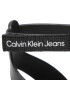 Calvin Klein Jeans Sandale Flat Sandal Strappy Lth YW0YW00547 Negru - Pled.ro