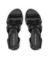 Calvin Klein Jeans Sandale Flat Sandal Strappy Lth YW0YW00547 Negru - Pled.ro