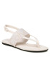 Calvin Klein Jeans Sandale Flat Sandal Toepost Webbing YW0YW00956 Alb - Pled.ro