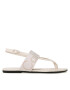 Calvin Klein Jeans Sandale Flat Sandal Toepost Webbing YW0YW00956 Alb - Pled.ro