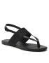 Calvin Klein Jeans Sandale Flat Sandal Toepost Webbing YW0YW00956 Negru - Pled.ro