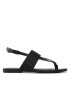 Calvin Klein Jeans Sandale Flat Sandal Toepost Webbing YW0YW00956 Negru - Pled.ro