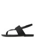 Calvin Klein Jeans Sandale Flat Sandal Toepost Webbing YW0YW00956 Negru - Pled.ro