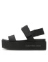 Calvin Klein Jeans Sandale Flatform Sandal Softny YW0YW00965 Negru - Pled.ro