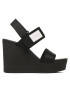 Calvin Klein Jeans Sandale Wedge Sandal Badge YW0YW01028 Negru - Pled.ro