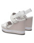 Calvin Klein Jeans Sandale Wedge Sandal Sling Pes YW0YW00572 Alb - Pled.ro