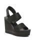 Calvin Klein Jeans Sandale Wedge Sandal Webbing YW0YW00959 Negru - Pled.ro