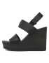 Calvin Klein Jeans Sandale Wedge Sandal Webbing YW0YW00959 Negru - Pled.ro