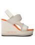 Calvin Klein Jeans Sandale Wedge Sandal Webbing YW0YW01073 Écru - Pled.ro