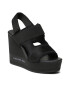 Calvin Klein Jeans Sandale Wedge Sandal Webbing YW0YW01073 Negru - Pled.ro