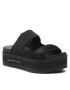 Calvin Klein Jeans Șlapi Flatporm Sandal Webb YW0YW01074 Negru - Pled.ro