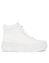 Calvin Klein Jeans Sneakers Bold Vulc Flatf Mid Laceup Wn YW0YW01230 Alb - Pled.ro