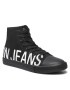 Calvin Klein Jeans Teniși Vulcanized Mid Sneaker Logo YM0YM00276 Negru - Pled.ro