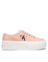 Calvin Klein Jeans Teniși Cupsole Flatform Laceup Low Txt YW0YW00766TKY Roz - Pled.ro