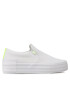 Calvin Klein Jeans Teniși Vulc Flatf Bold Slipon Fluo Cont YW0YW00905 Alb - Pled.ro