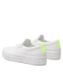 Calvin Klein Jeans Teniși Vulc Flatf Bold Slipon Fluo Cont YW0YW00905 Alb - Pled.ro