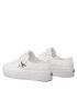 Calvin Klein Jeans Teniși Vulc Flatform Essential Mono YW0YW01030 Alb - Pled.ro