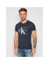 Calvin Klein Jeans Tricou Iconic Monogram J30J314314 Bleumarin Slim Fit - Pled.ro