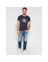 Calvin Klein Jeans Tricou Iconic Monogram J30J314314 Bleumarin Slim Fit - Pled.ro