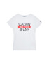 Calvin Klein Jeans Tricou Institutional Block IB0IB00521 Alb Regular Fit - Pled.ro