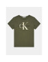 Calvin Klein Jeans Tricou Monogram IU0IU00460 Verde Regular Fit - Pled.ro