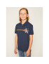 Calvin Klein Jeans Tricou polo Monogram Stripe IB0IB00478 Bleumarin Regular Fit - Pled.ro