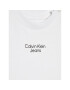 Calvin Klein Jeans Tricou Stack Logo IN0IN00021 Alb Regular Fit - Pled.ro