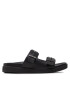 Calvin Klein Șlapi Double Strap Sandal Lth HM0HM00467 Negru - Pled.ro