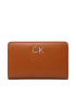 Calvin Klein Portofel Mare de Damă Re-Lock Bifold French Wallet K60K608992 Maro - Pled.ro