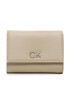 Calvin Klein Portofel Mare de Damă Re-Lock Trifold Md Pbl K60K610969 Bej - Pled.ro