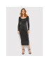 Calvin Klein Rochie cocktail Lurex Knit K20K203418 Negru Slim Fit - Pled.ro